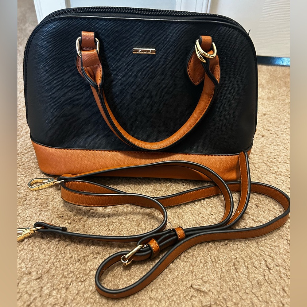 Small Black and Tan Crossbody Bag